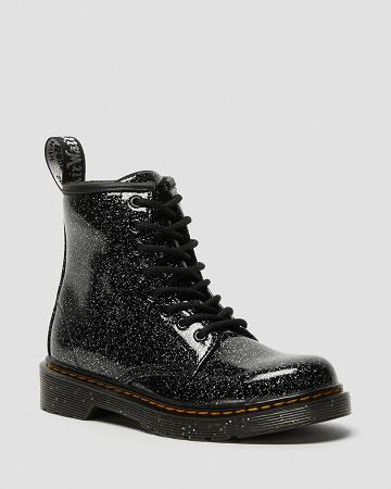 Botas con Cordones Dr Martens Junior 1460 Glitter Niños Negros | MX 146VRW